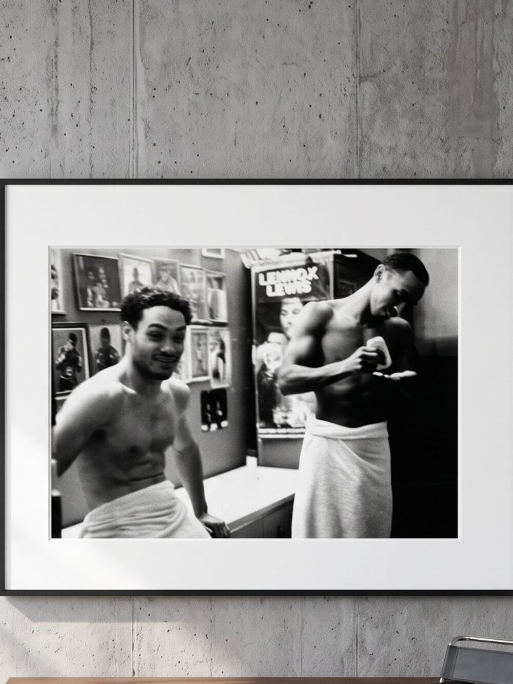 Photograph Silver Gelatin Print Janine Gordon Signed 20x24" B/W Boxing Gleasons